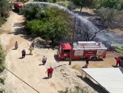 Tar�m arazisinde ��kan yang�n korkuttu